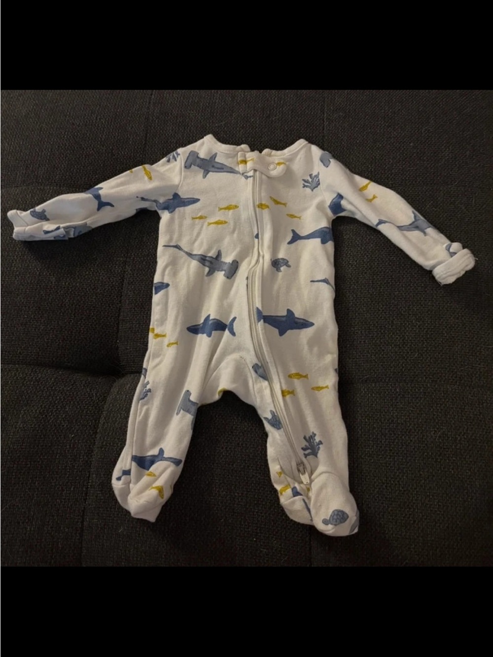 Shark footie pajamas